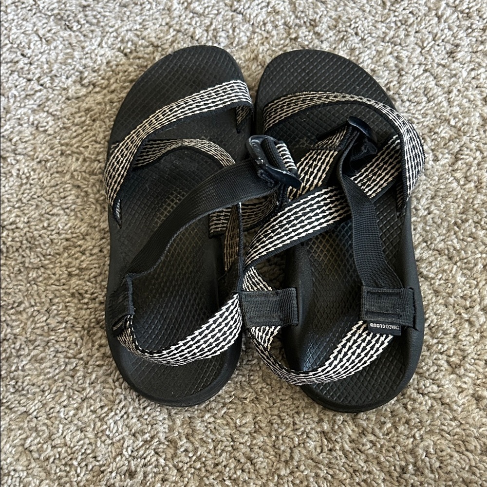 Chaco Black and White Sandals